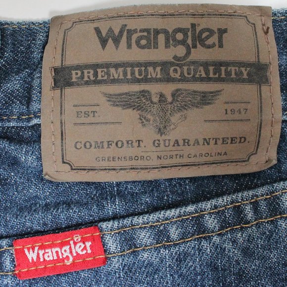 Wrangler Five Star Premium Denim Regular Fit Straight Leg Blue Jeans 34 x 36 NWT - Picture 11 of 16